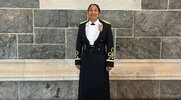 Col. Julia Wilson in full dress at west point