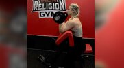 Kailee Fessock working out in the gym