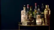 Different-Gin-brands-on-a-bar-cart.webp