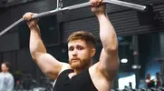 Jeff Nippard performing a lat pulldown exercise