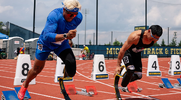 John Edward Heath ready to run a track and field competition