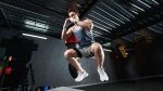 Athletic man performing exercises that incorporate plyometric training methods