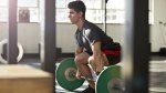 Man performing deadlift